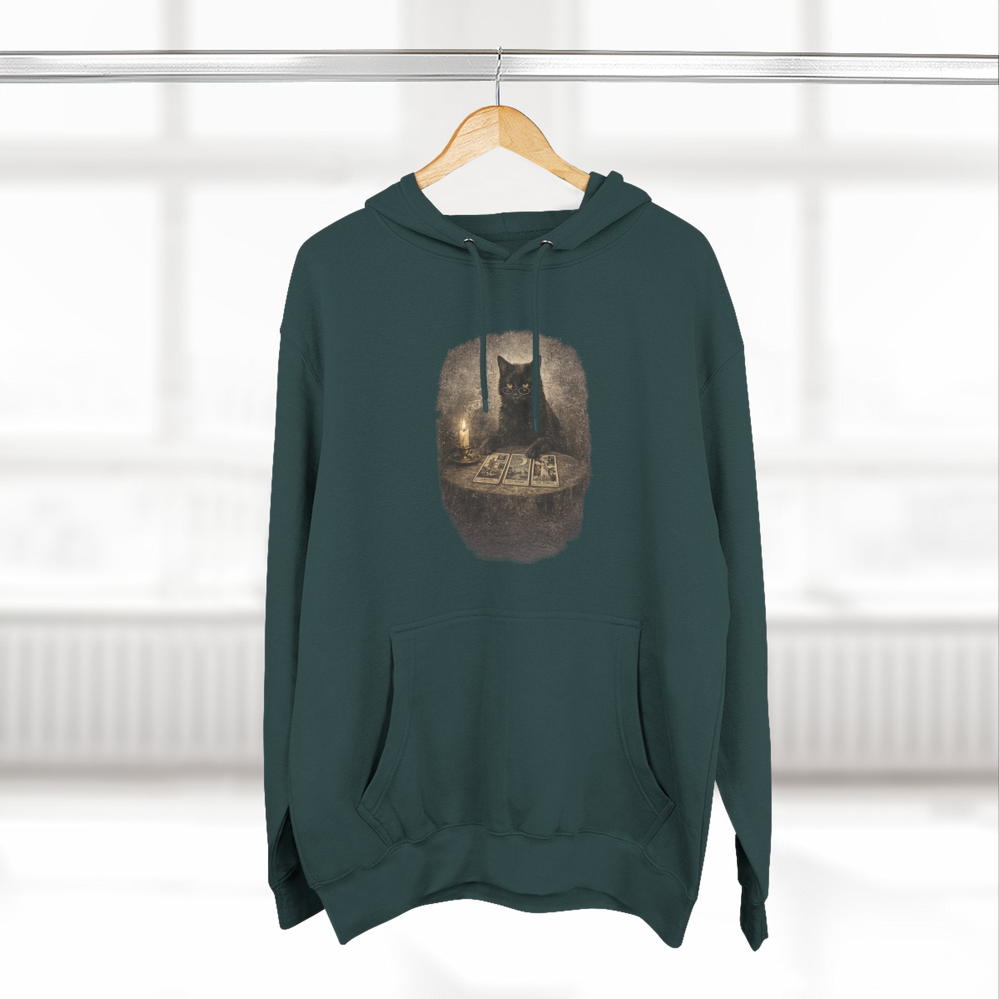 Tarot Black Cat Pull Over Hoodie