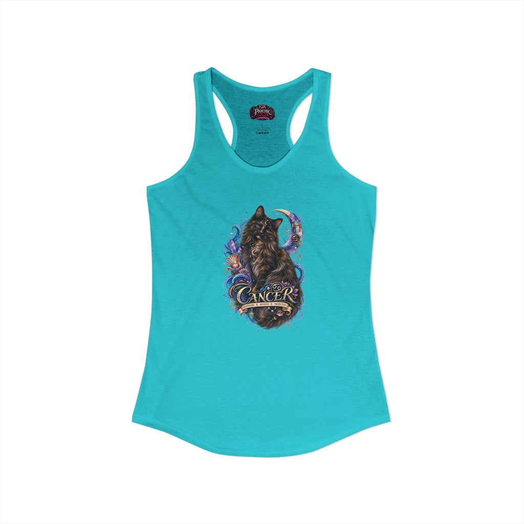 Cancer Zodiac Tortoiseshell Cat  Tank- Celestial Astrology Cat Lover Tank