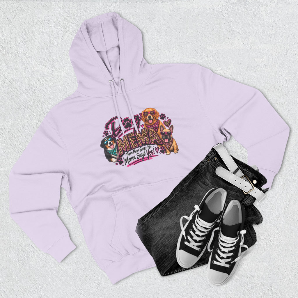 Dog Mema Hoodie — Cute Paw Print Graphic Pullover for Grandma Dog lovers