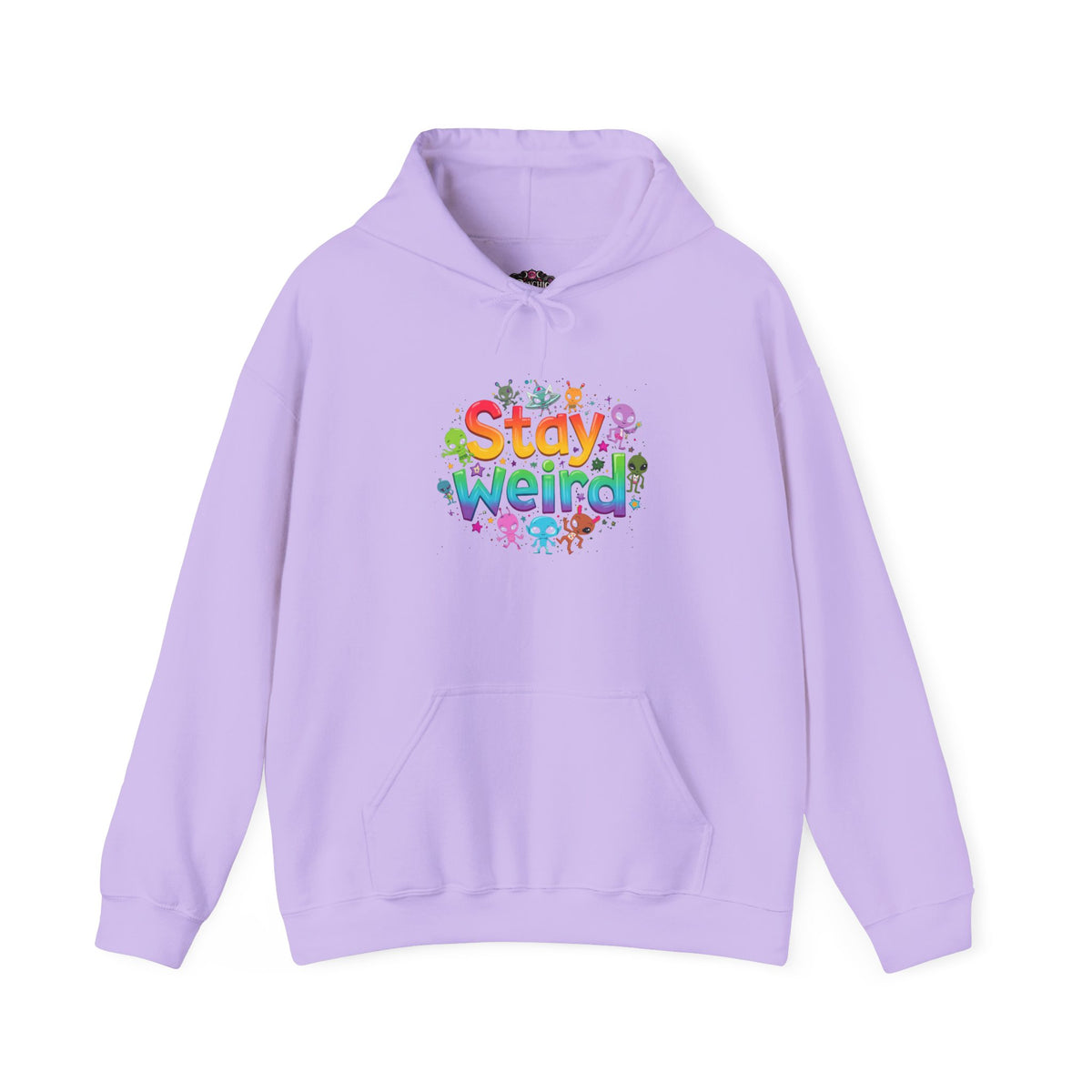 Stay Weird Hoodie — Colorful Rainbow Graphic Pullover