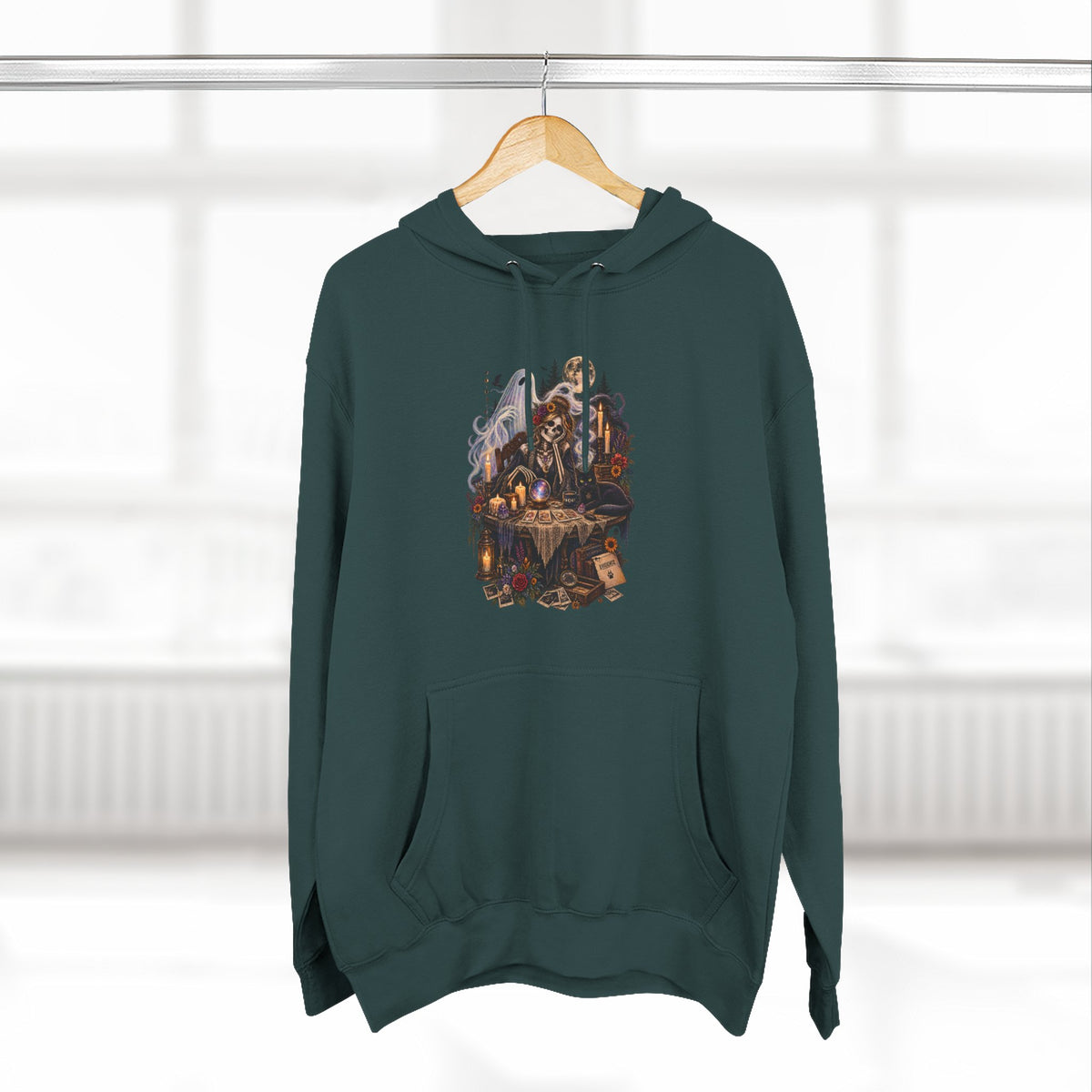 Skeleton, Cat and Ghost Tarot Seance- Paranormal Tees