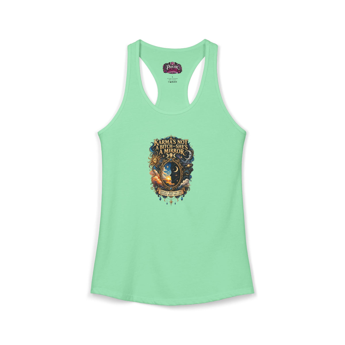 Karma's Not a Bitch she's a Mirror" Statement tank