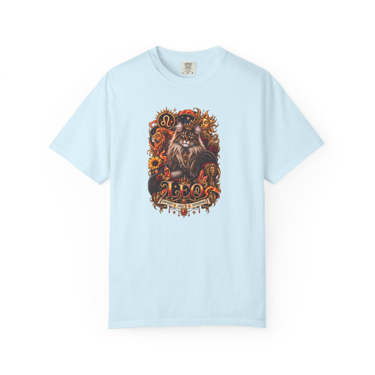 Leo Zodiac Cats T-Shirt — Maine coon Astrology Tee