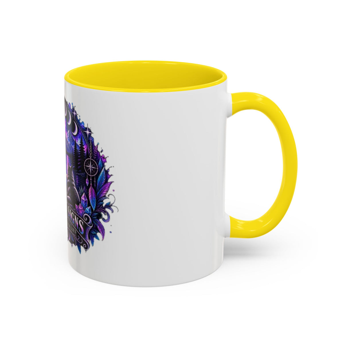 Mystic Moon Coffee Mug — "Trust the Signs" Night Sky Design