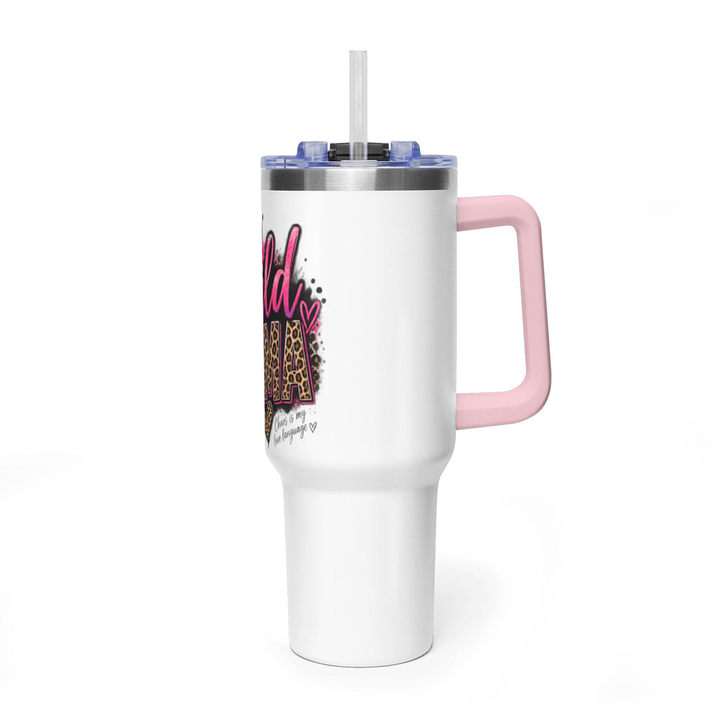 40oz Tumbler - "Wild Mom" Leopard Print Thermal Travel Cup