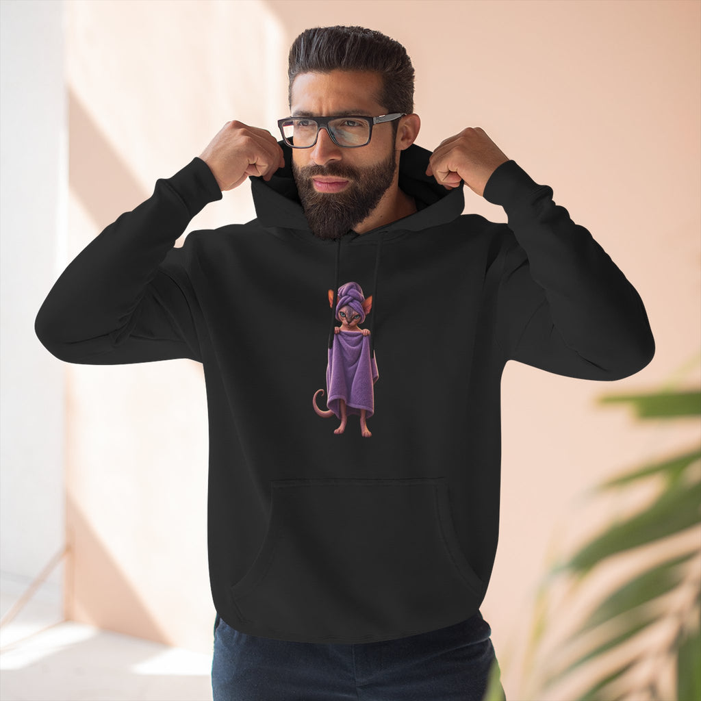 Funny Sphinx Cat fresh out of the shower hoodie