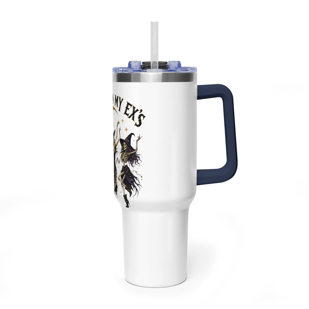 Hexes On My Exs 40oz Tumbler — Witch Moon Vacuum Insulated Travel Mug