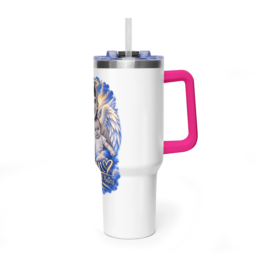 Memorial 40oz Tumbler — Personalized 'Ethan' Angel Wings Keepsake