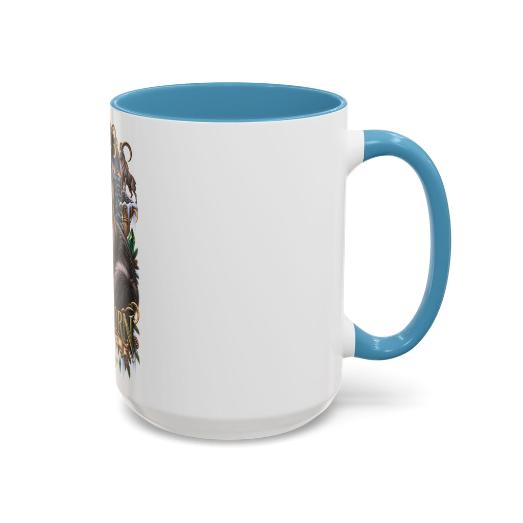 Capricorn Norwegian Forest Zodiac Cat Accent Coffee Mug – Astrology Cat Gift (11/15 oz)
