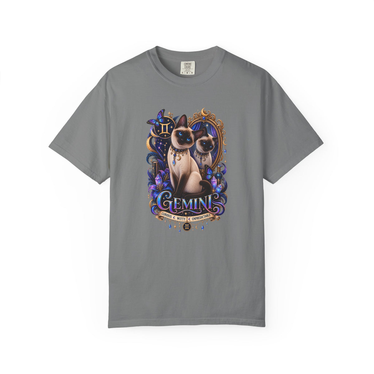 Gemini Siamese Zodiac Cats T-Shirt — Siamese Twin Astrology Tee