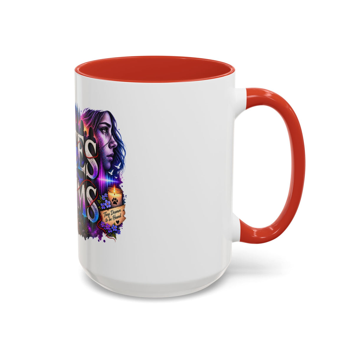Voices for Victims Accent Coffee Mug – Advocacy & Support Ceramic Mug (11/15oz)