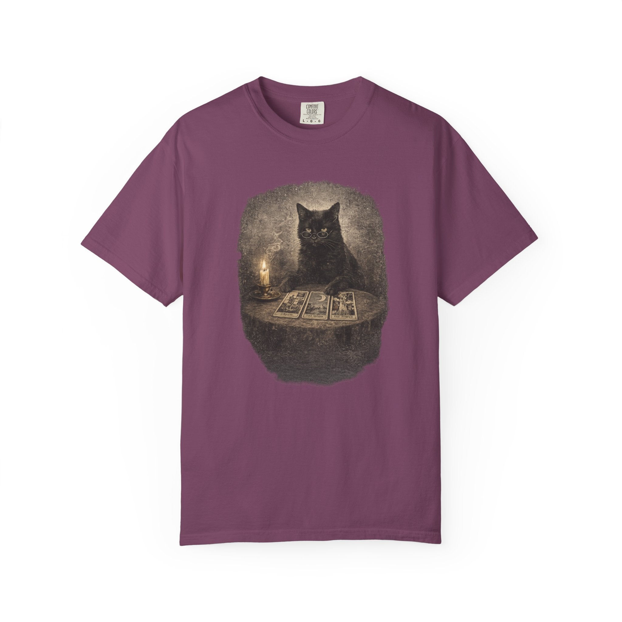 Tarot Cat T-Shirt — Black Cat Fortune Teller Graphic Tee