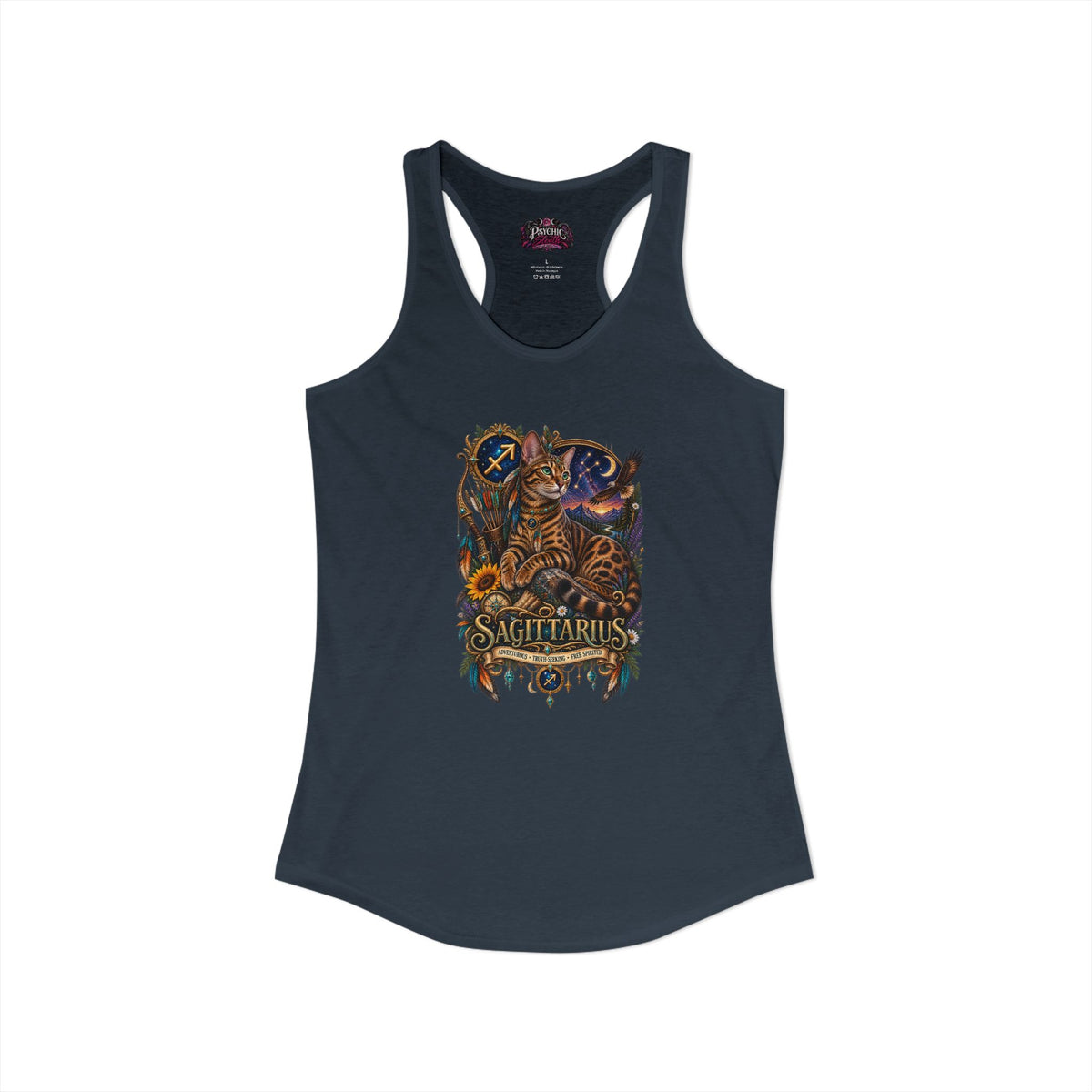 Sagittarius Bengal Cat Zodiac Tank- Celestial Astrology Cat Lover Tank