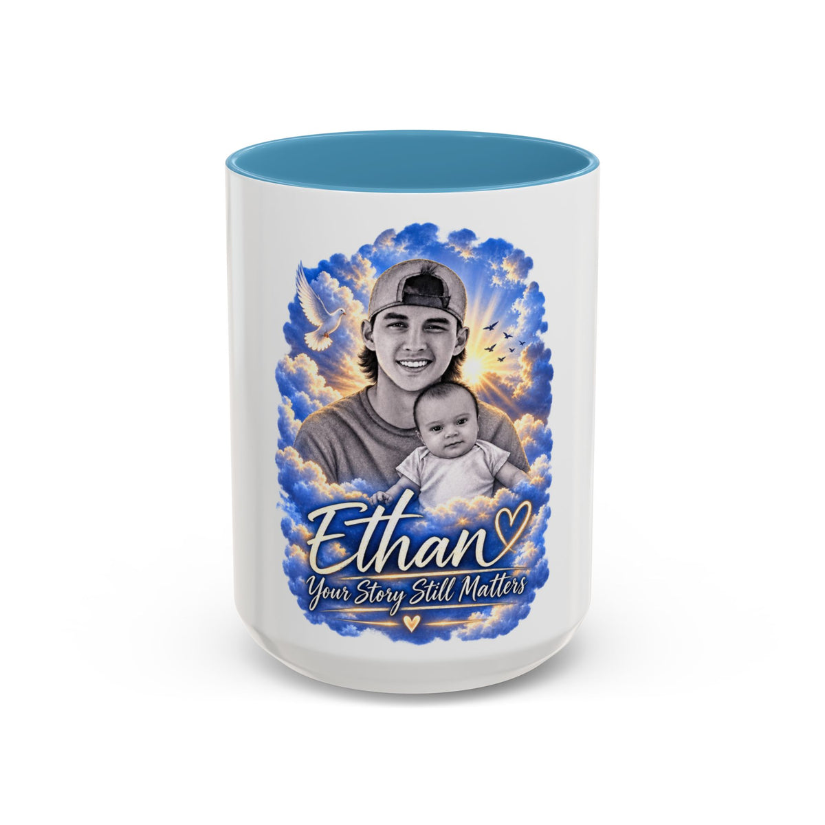 Memorial Photo Coffee Mug - "Ethan" Personalized Keepsake (You Story Still Matters)