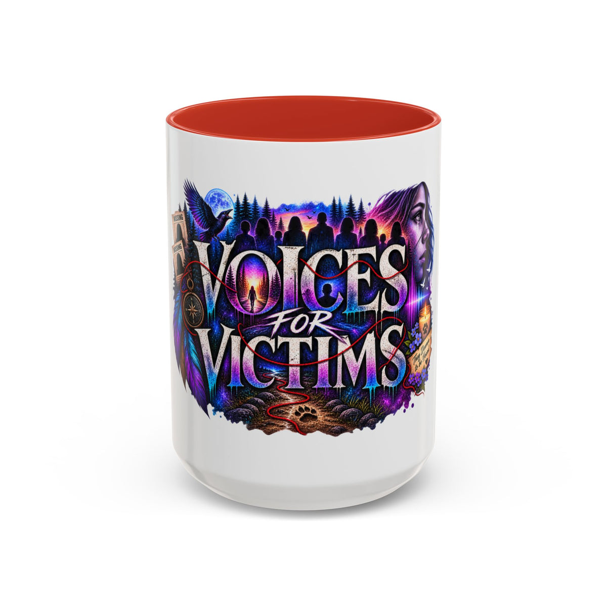 Voices for Victims Accent Coffee Mug – Advocacy & Support Ceramic Mug (11/15oz)