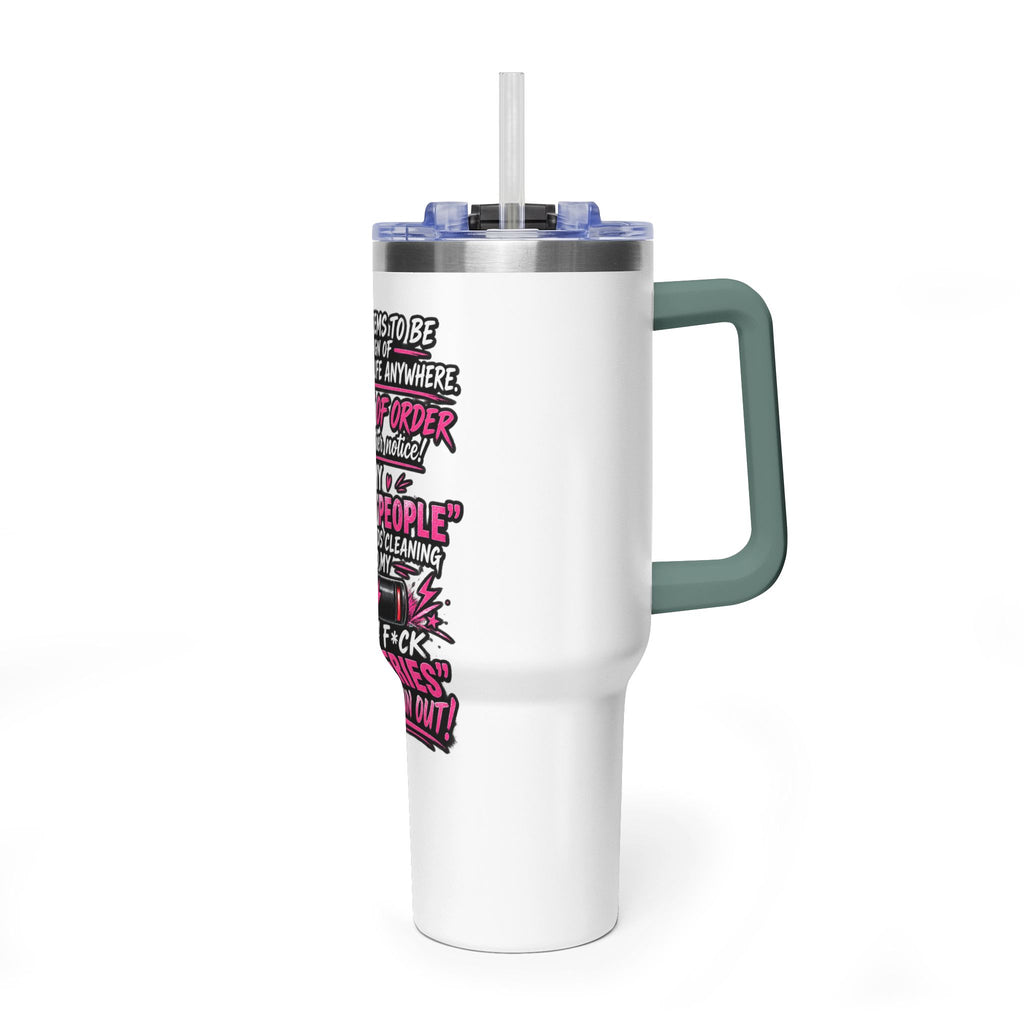 40oz Thermal Tumbler – Funny "Out of Order" Battery Joke Travel Mug
