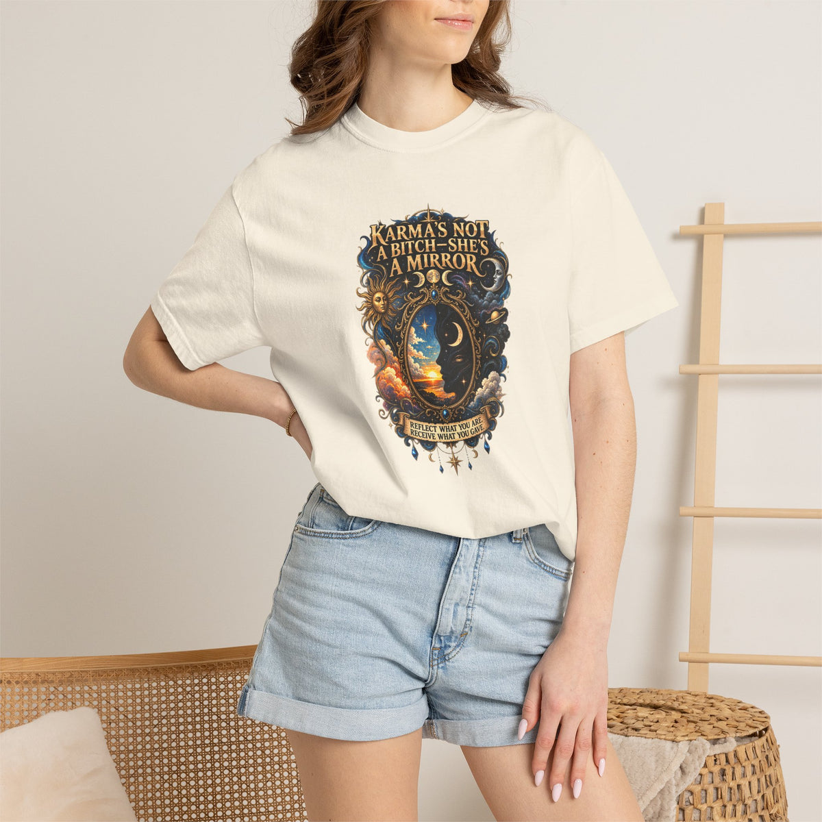 Karma's not a Bitch she's a Mirror- Mystic Tarot Graphic Tee