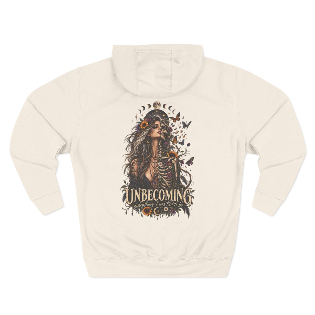 Unbecoming Skeleton floral Hoodie- Enpowerment hoodie