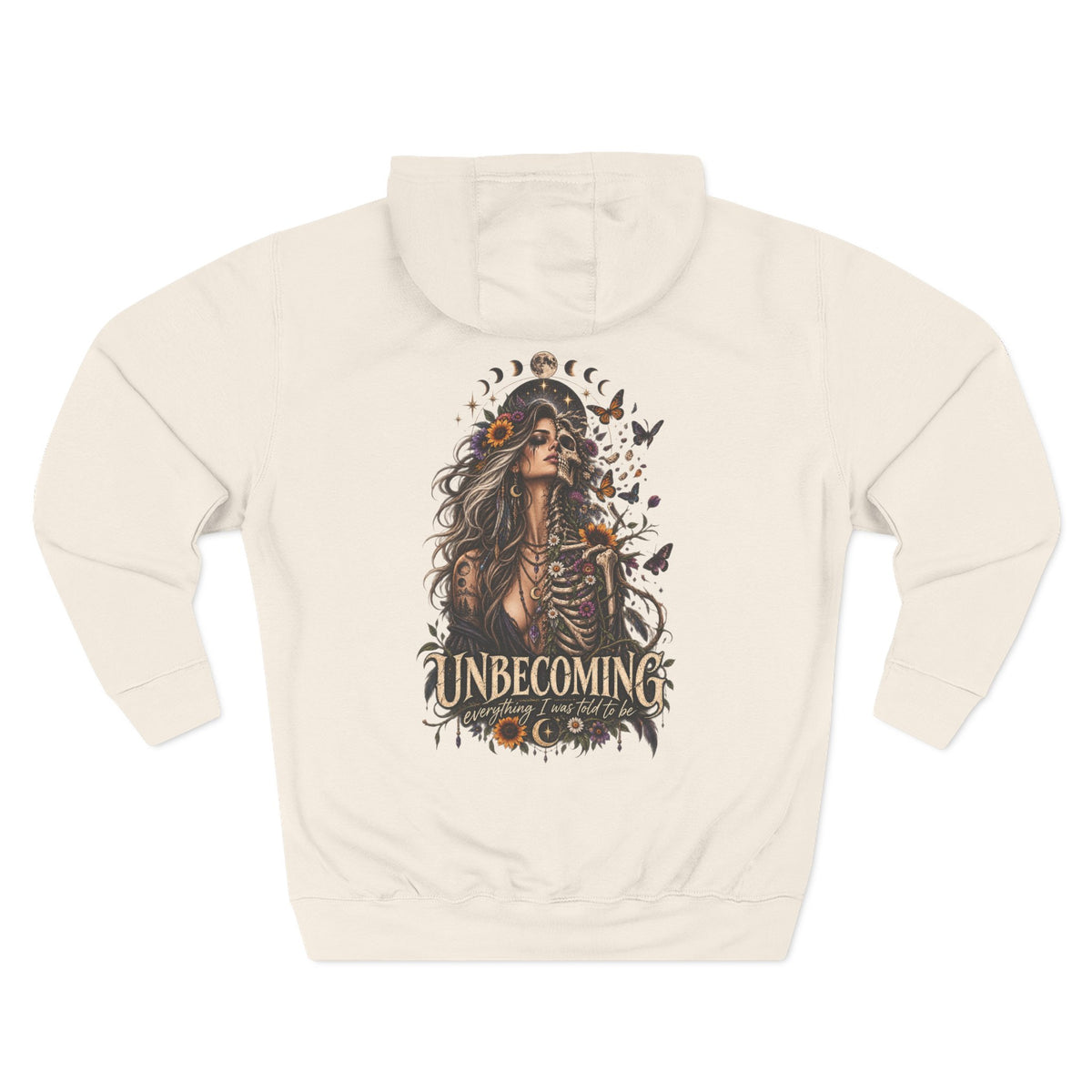 Unbecoming Skeleton floral Hoodie- Enpowerment hoodie