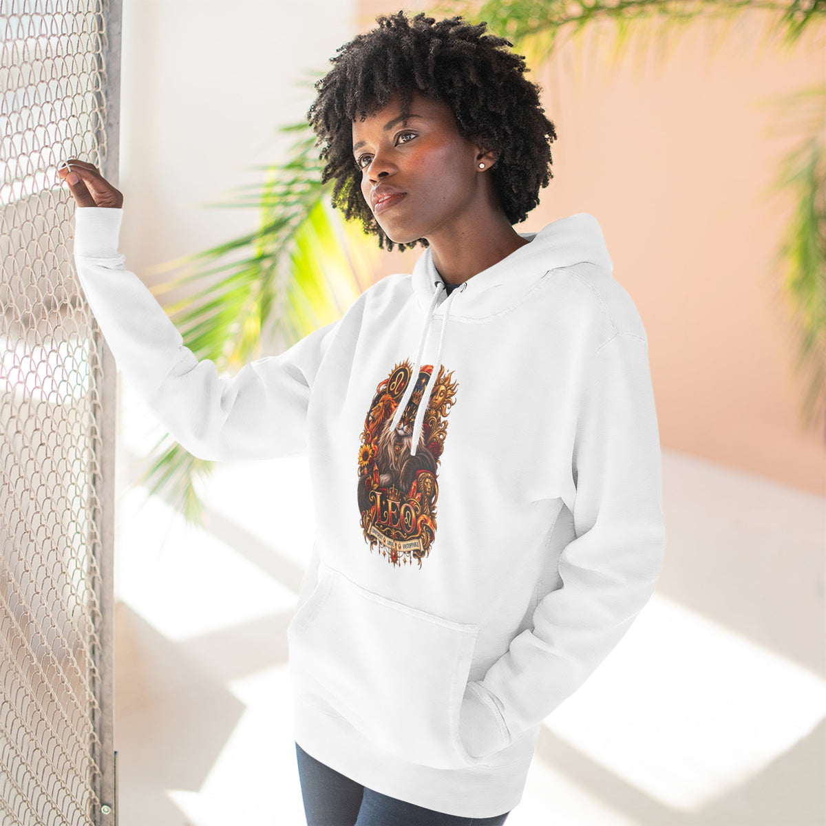 Leo Maine Coon Zodiac Hoodie — Mystical Celestial Cat Astrology Design