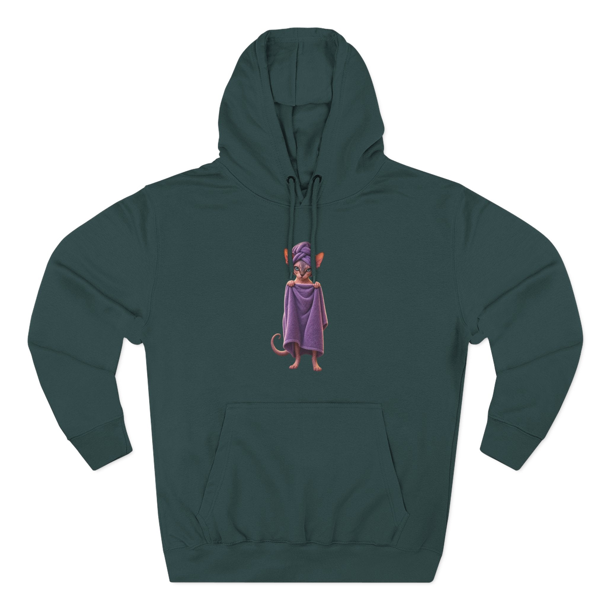 Funny Sphinx Cat fresh out of the shower hoodie