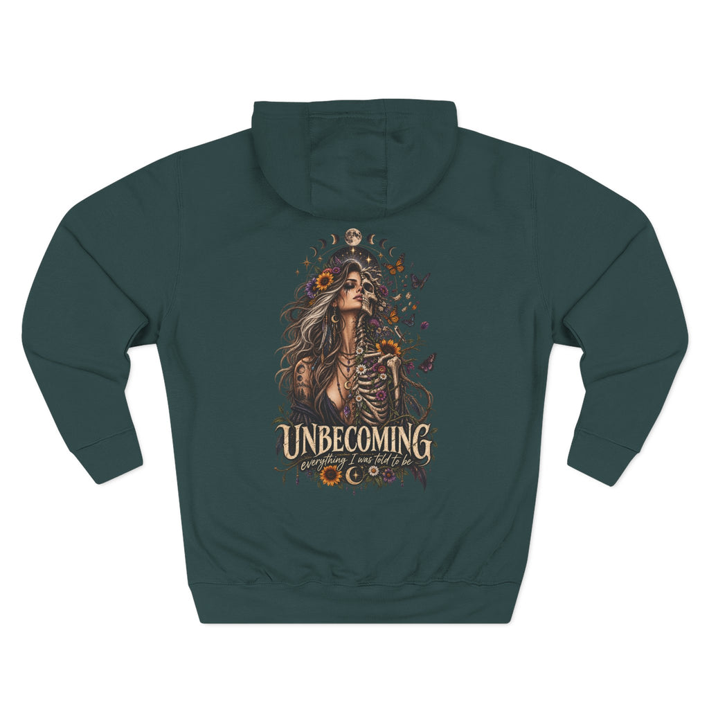 Unbecoming Skeleton floral Hoodie- Enpowerment hoodie
