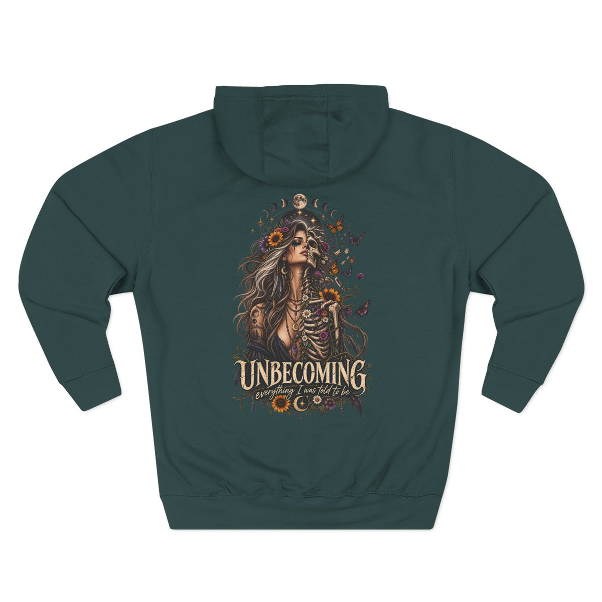Unbecoming Skeleton floral Hoodie- Enpowerment hoodie
