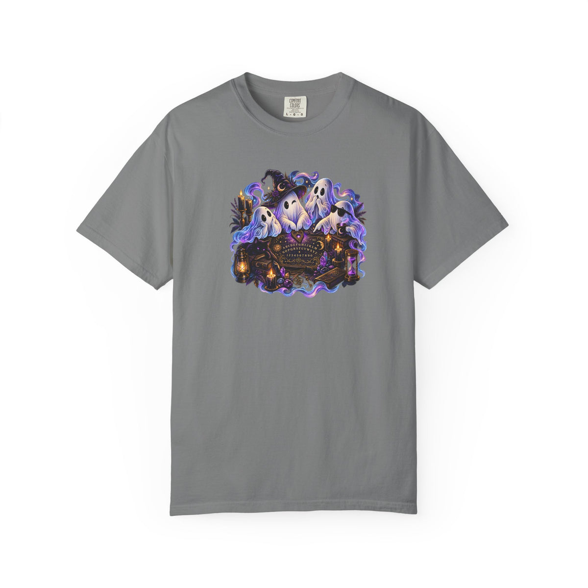 Halloween Ghost Crew T-Shirt — Spooky Night Pumpkin & Bats Graphic Tee
