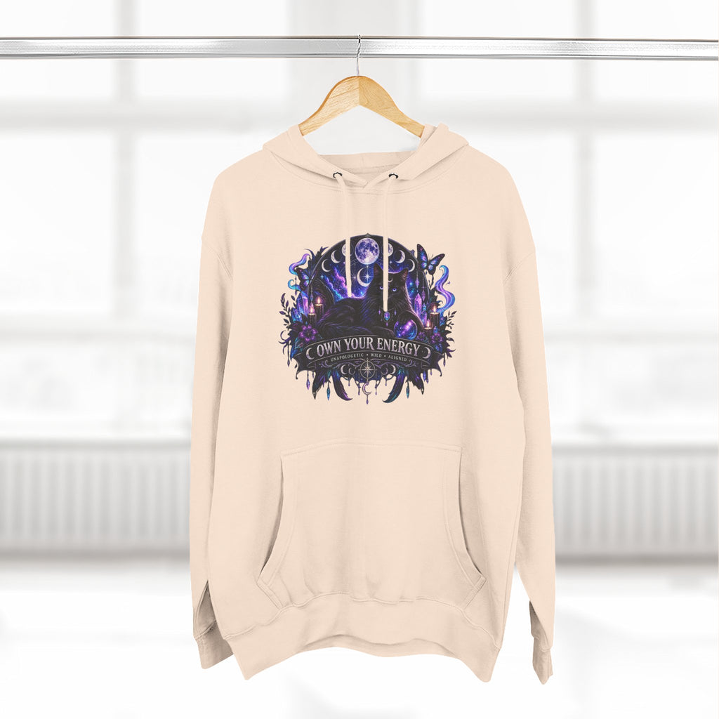 Mystical Black Cat Fleece Hoodie