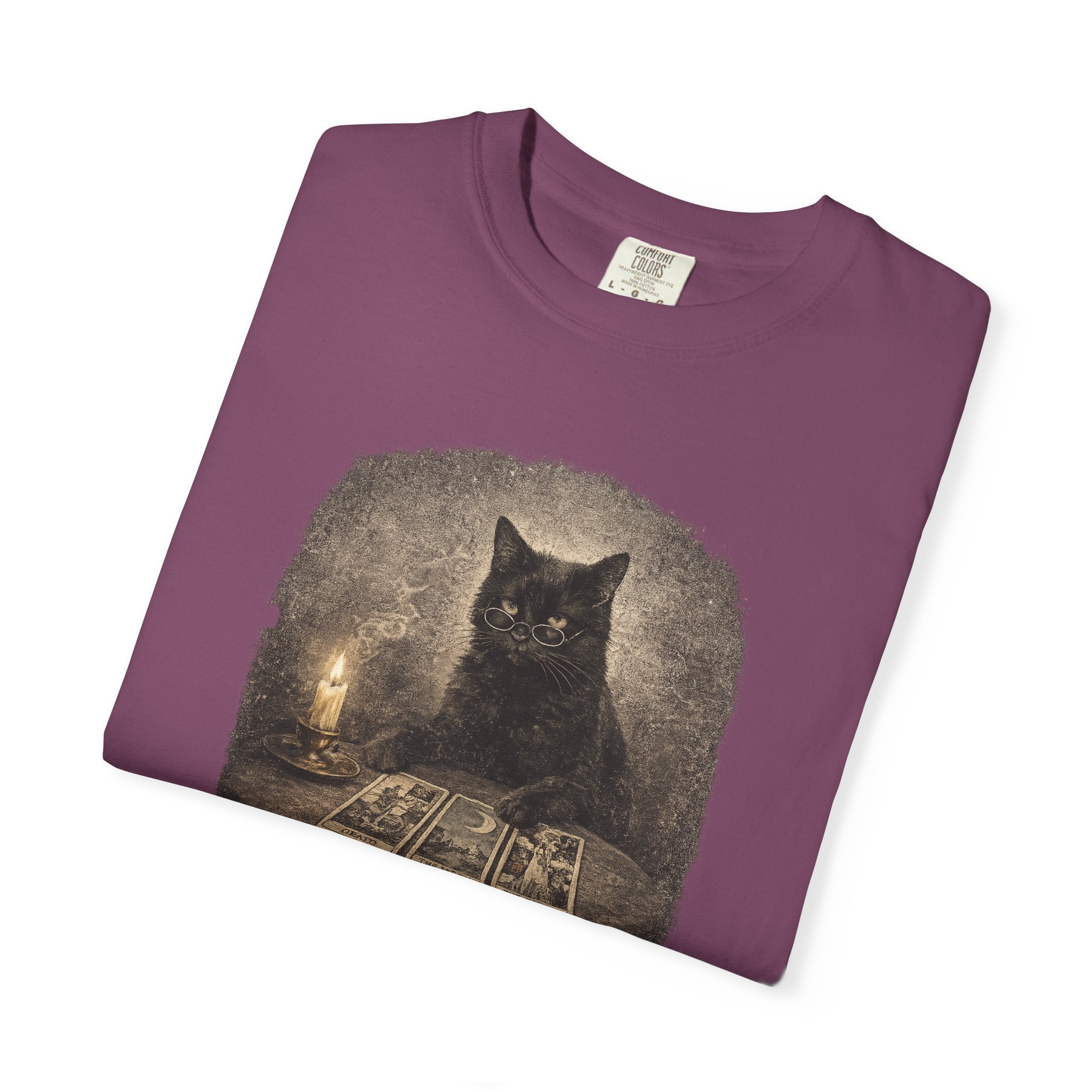 Tarot Cat T-Shirt — Black Cat Fortune Teller Graphic Tee