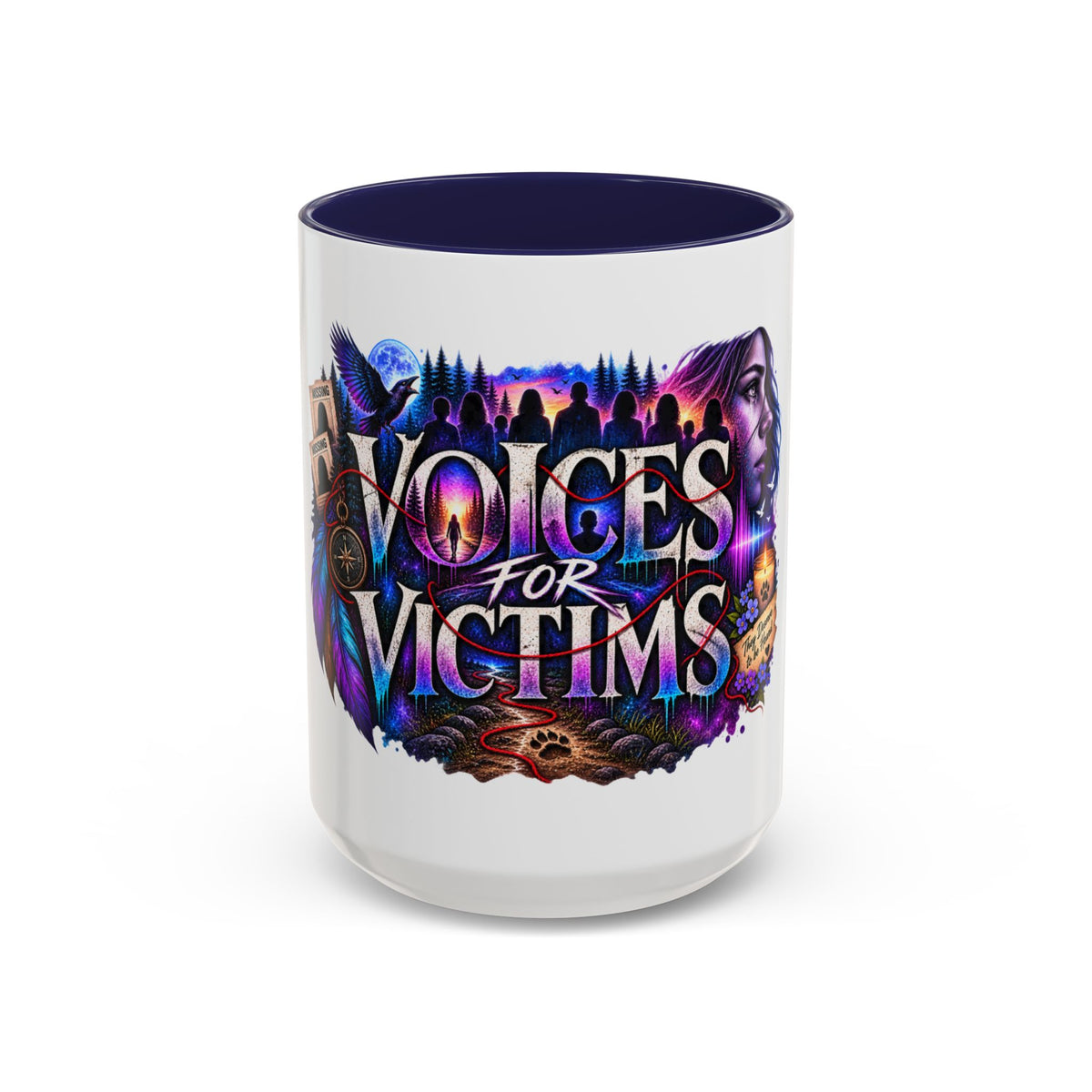 Voices for Victims Accent Coffee Mug – Advocacy & Support Ceramic Mug (11/15oz)