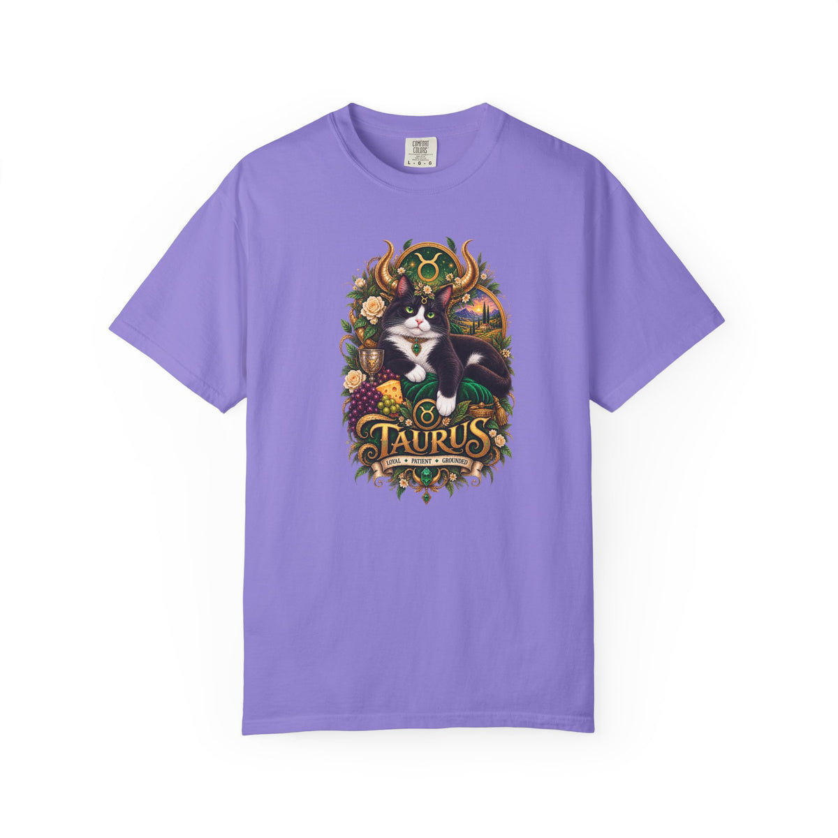 Taurus Tuxedo Cat Zodiac T-Shirt — Astrological Taurus Graphic Tee