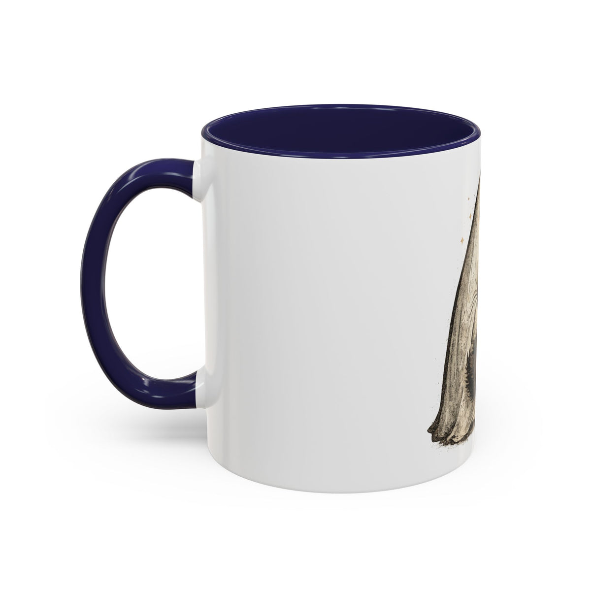 Ghost Hug Mug — Cute Ghost Holding Black Cat Accent Coffee Mug (11/15oz)