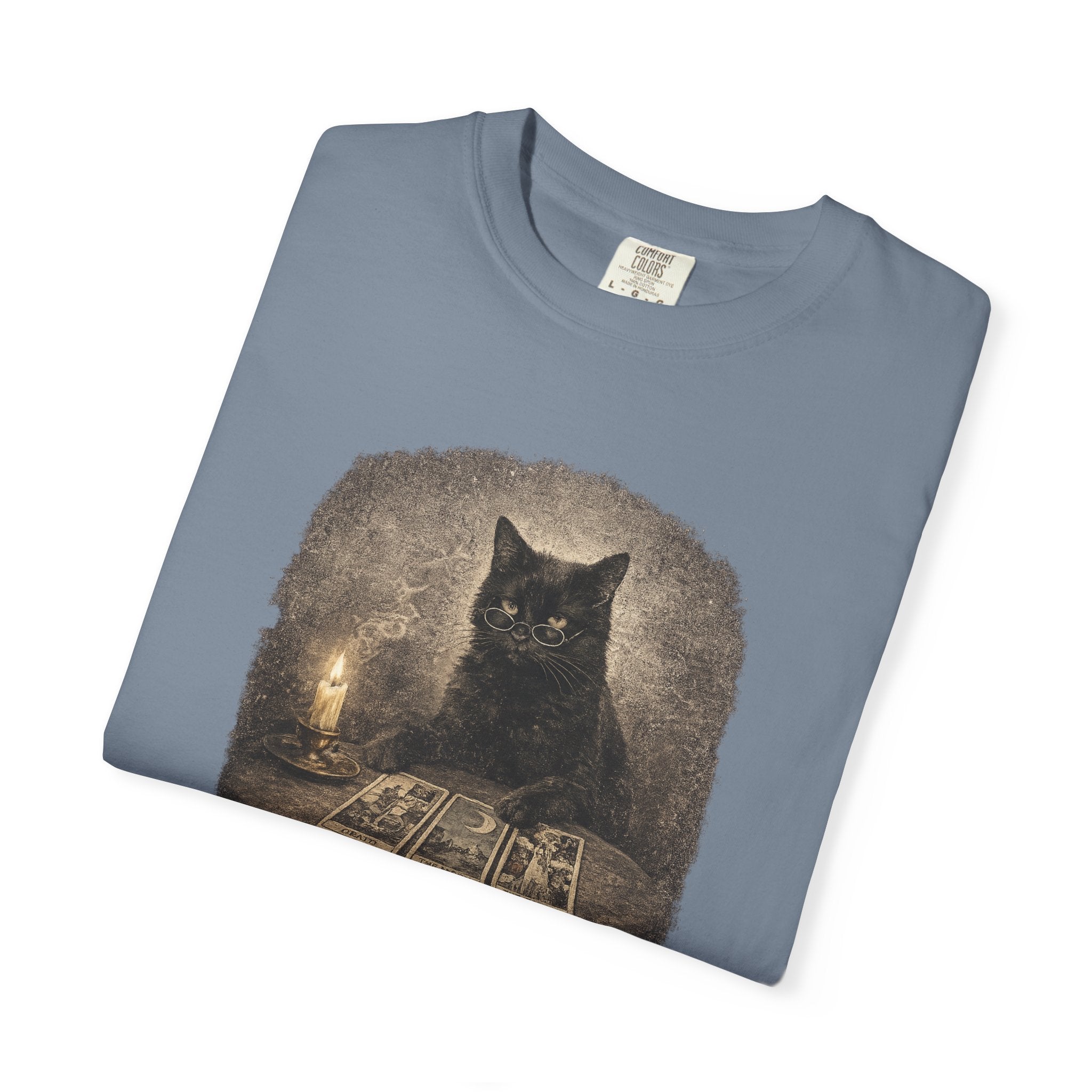Tarot Cat T-Shirt — Black Cat Fortune Teller Graphic Tee