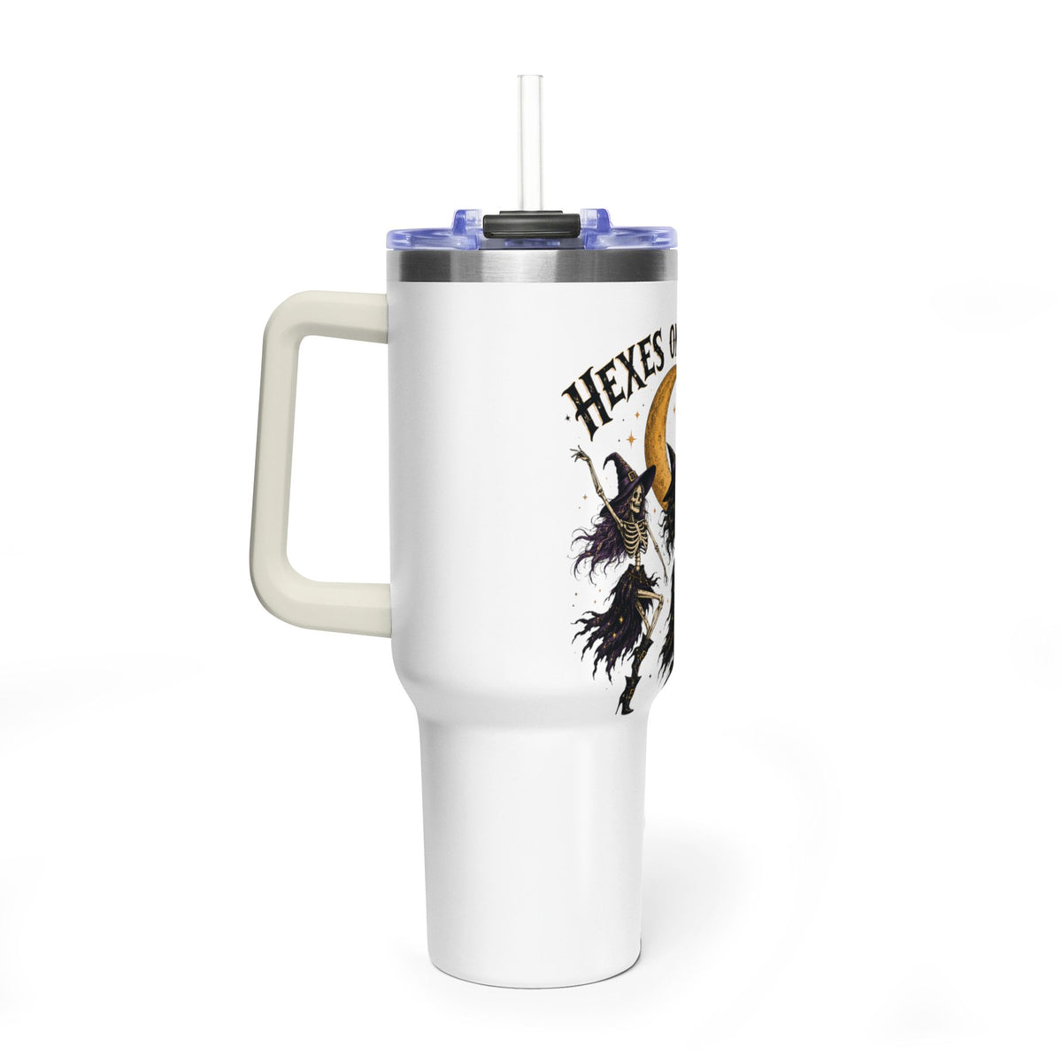 Hexes On My Exs 40oz Tumbler — Witch Moon Vacuum Insulated Travel Mug