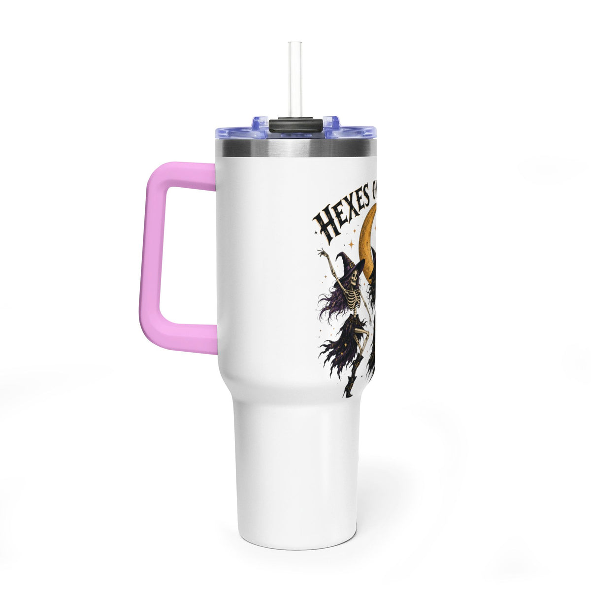 Hexes On My Exs 40oz Tumbler — Witch Moon Vacuum Insulated Travel Mug