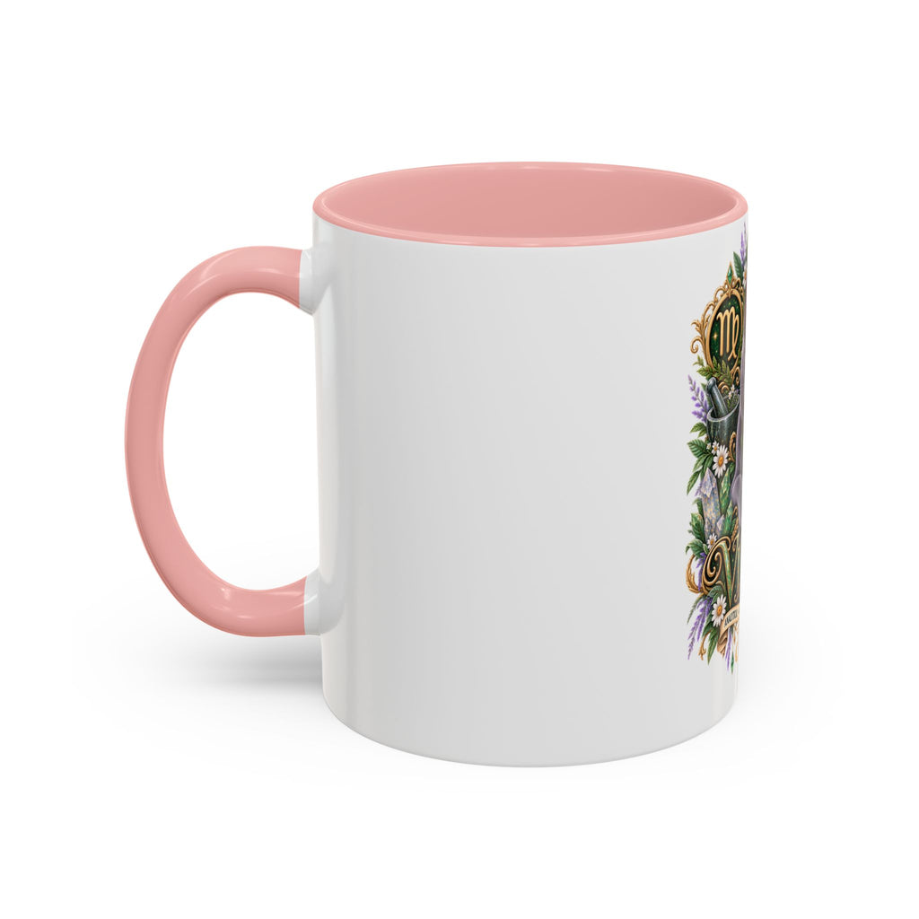 Virgo Russian Blue Cat Accent Coffee Mug — Zodiac Astrology Horoscope Gift (11/15 oz)