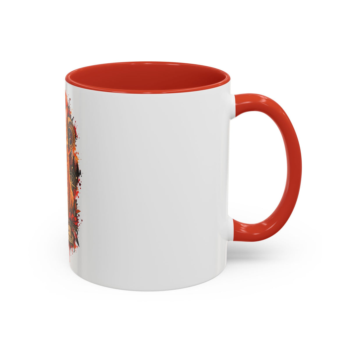 Aries Orange Tabby Cat Zodiac Coffee Mug – Cute Orange Tabby Astrology Accent Mug (11/15 oz)