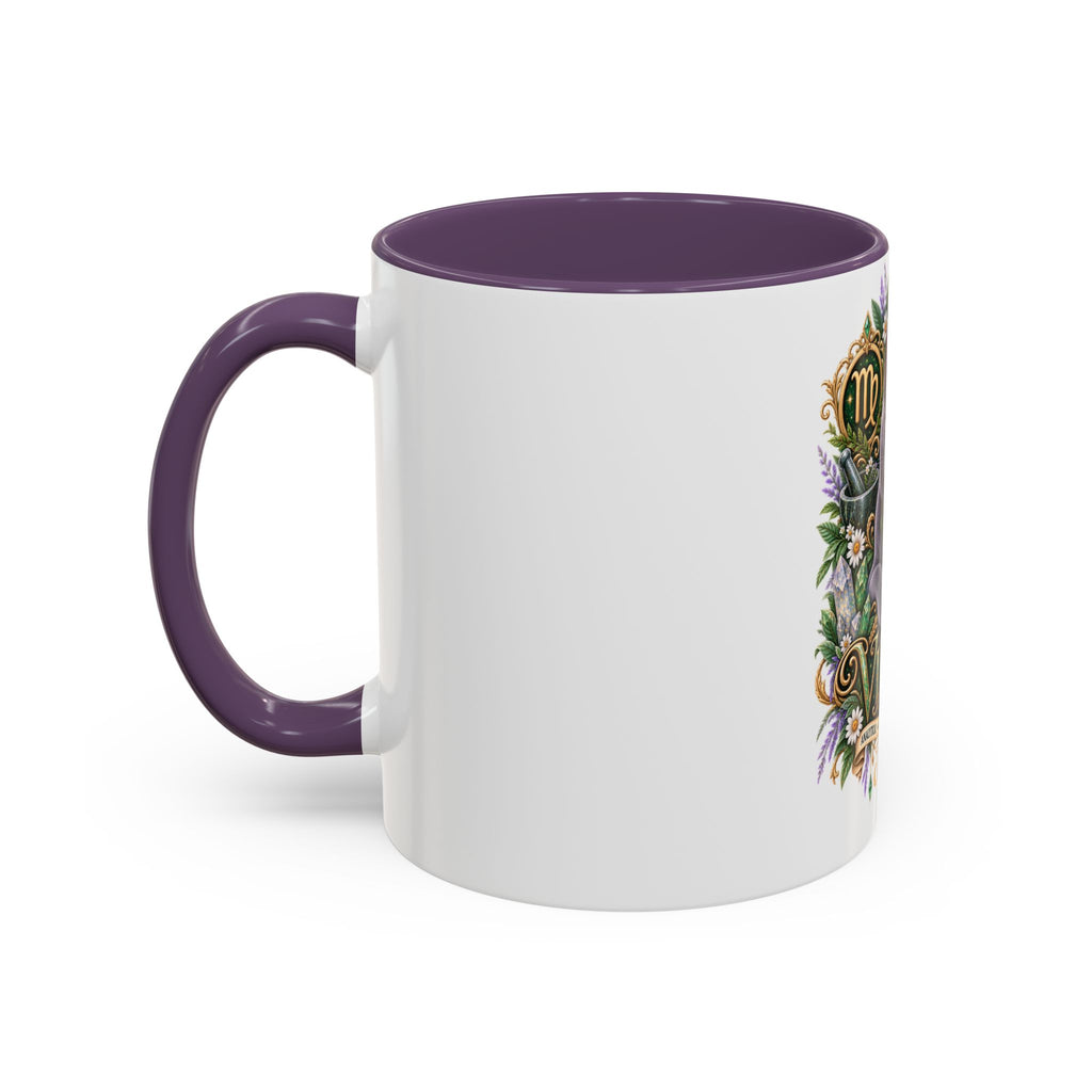 Virgo Russian Blue Cat Accent Coffee Mug — Zodiac Astrology Horoscope Gift (11/15 oz)