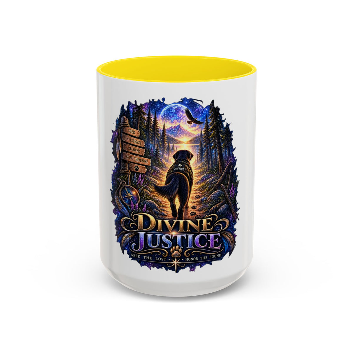 Divine Justice Coffee Mug — Search Dog Support 11/15oz Accent Mug