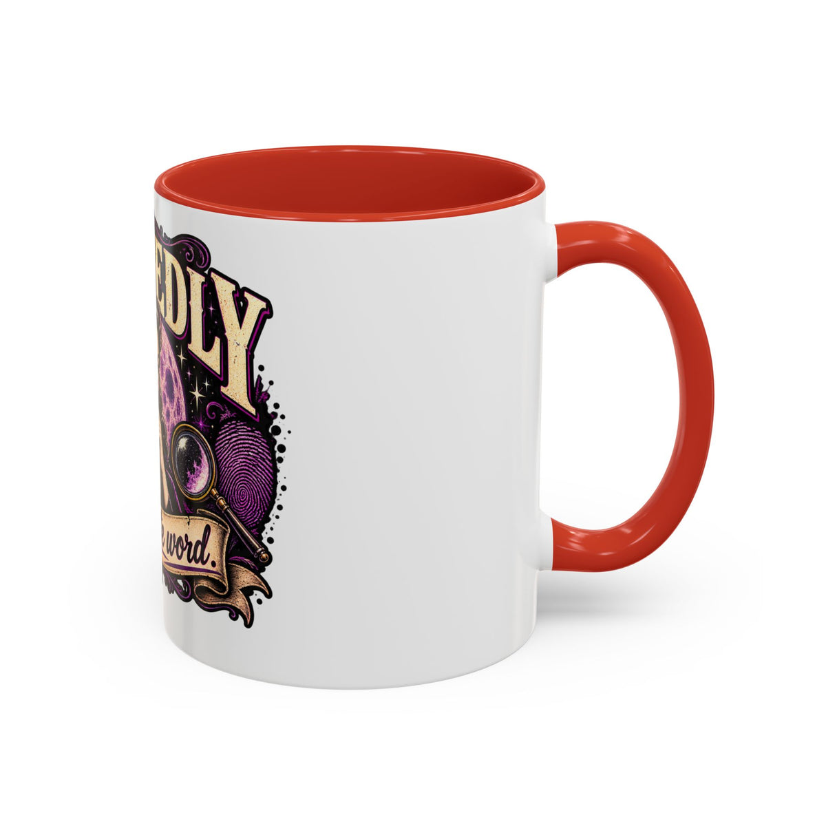 Allegedly Coffee Mug — Retro Pinup Mystery Design