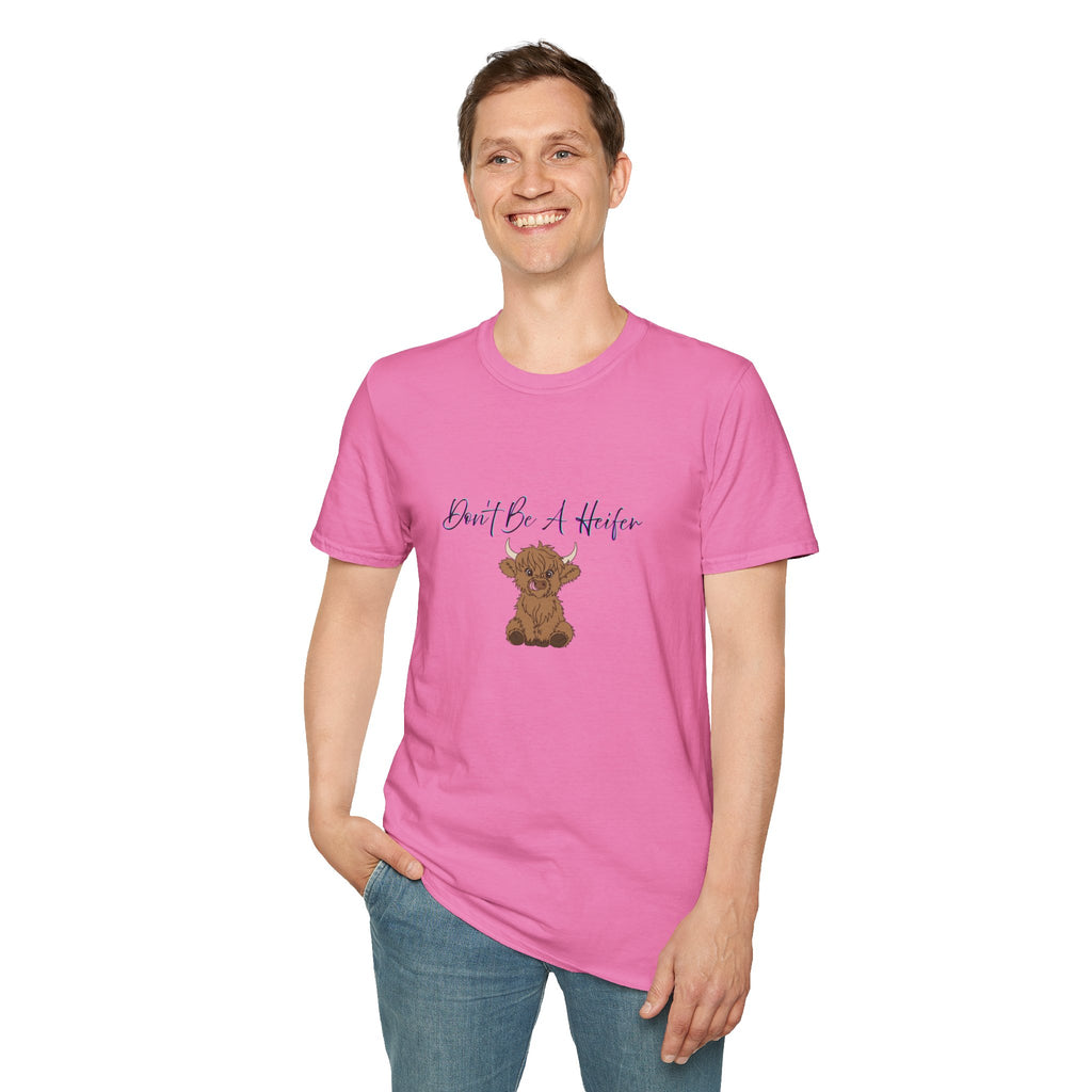 Don't Be A Heifer T-Shirt — Cute Highland Cow Graphic Tee