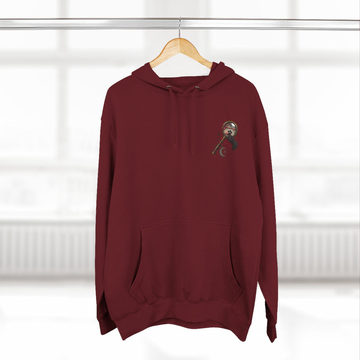 Detective Collage Hoodie — Vintage Mystery Photos & Magnifying Glass Graphic
