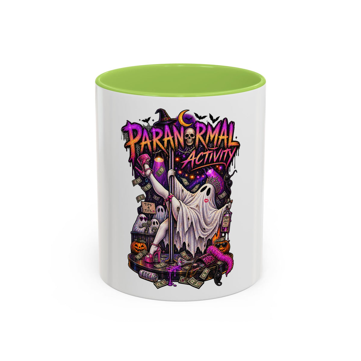 Coffee Mug — 'Paranormal Activity' Ghost Pole Dancing Halloween Accent Mug (11/15oz)