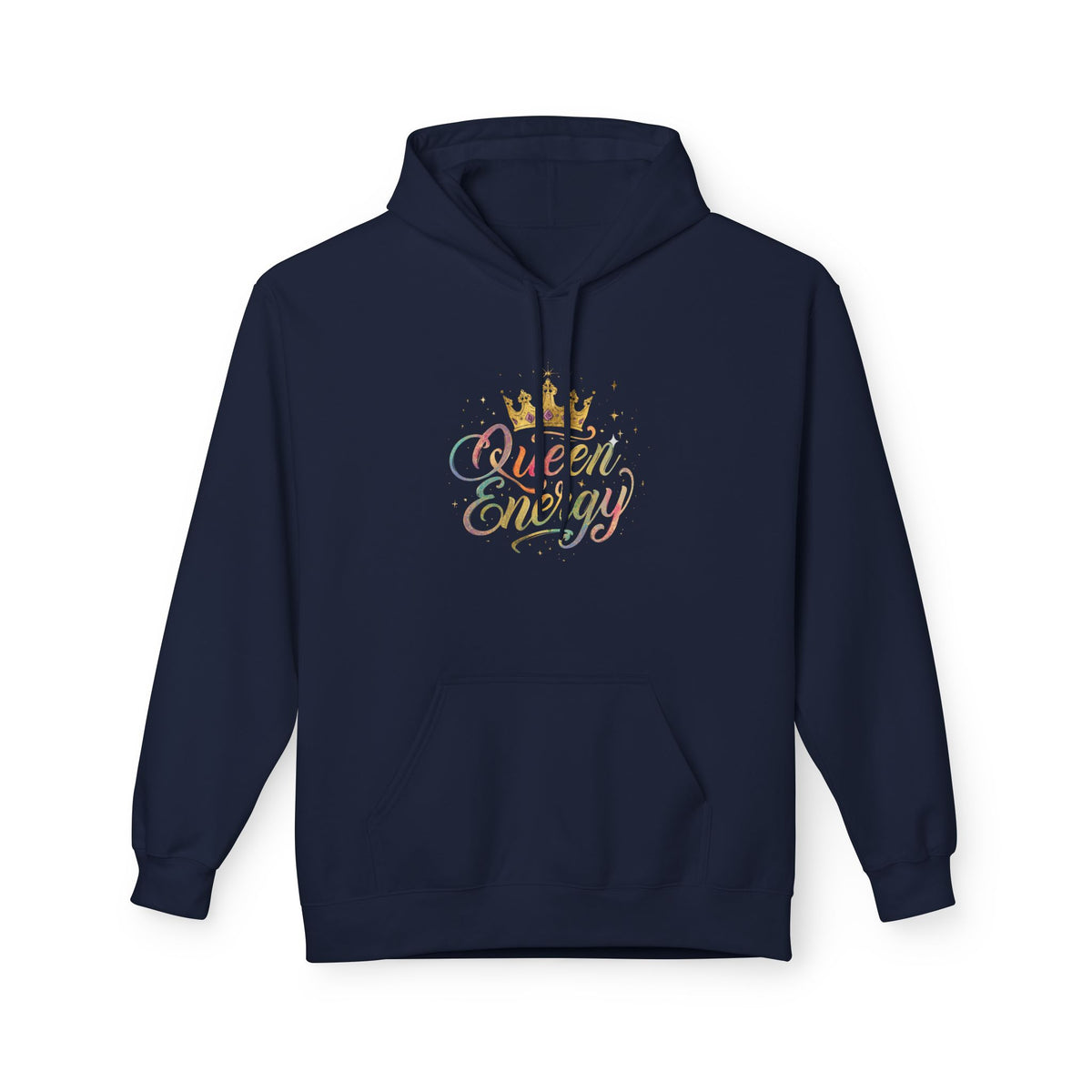 Queen Energy Hoodie – Pastel Script Crown Sweatshirt Classic