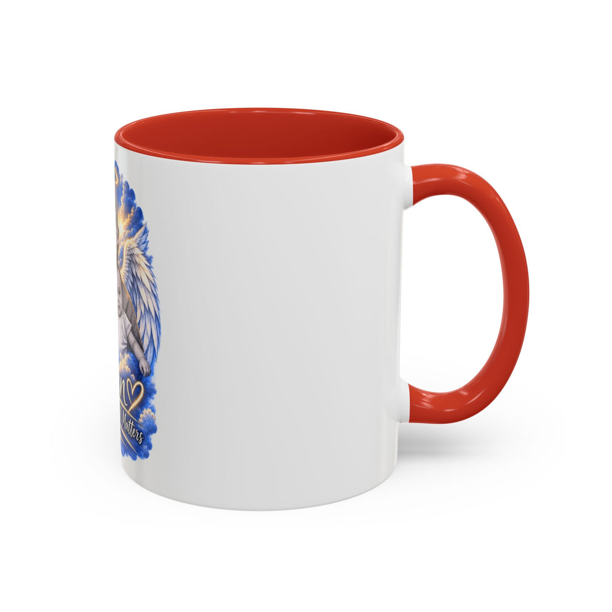 Memorial Coffee Mug — Personalized "Ethan  Your Story Still Matters" Angel Wings Tribute