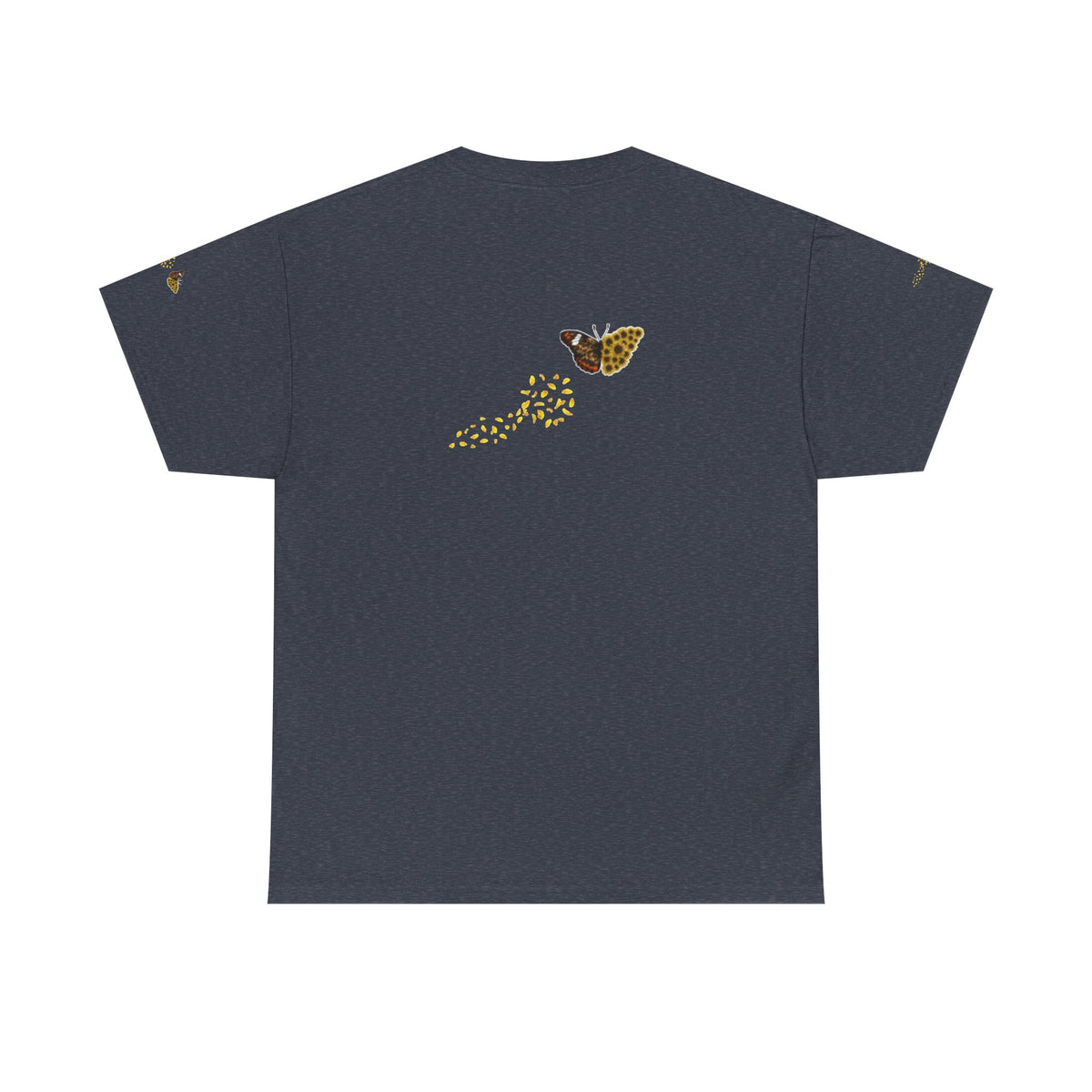 Sunflower Kitten Tee | Butterfly Accent, Floral Cat Shirt