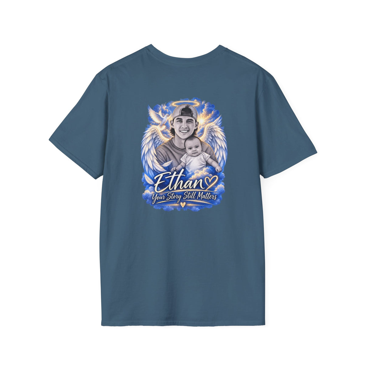 T-Shirt — "Justice for Ethan" " Your story still matters" Memorial Tee ( Angel Wing Edition)