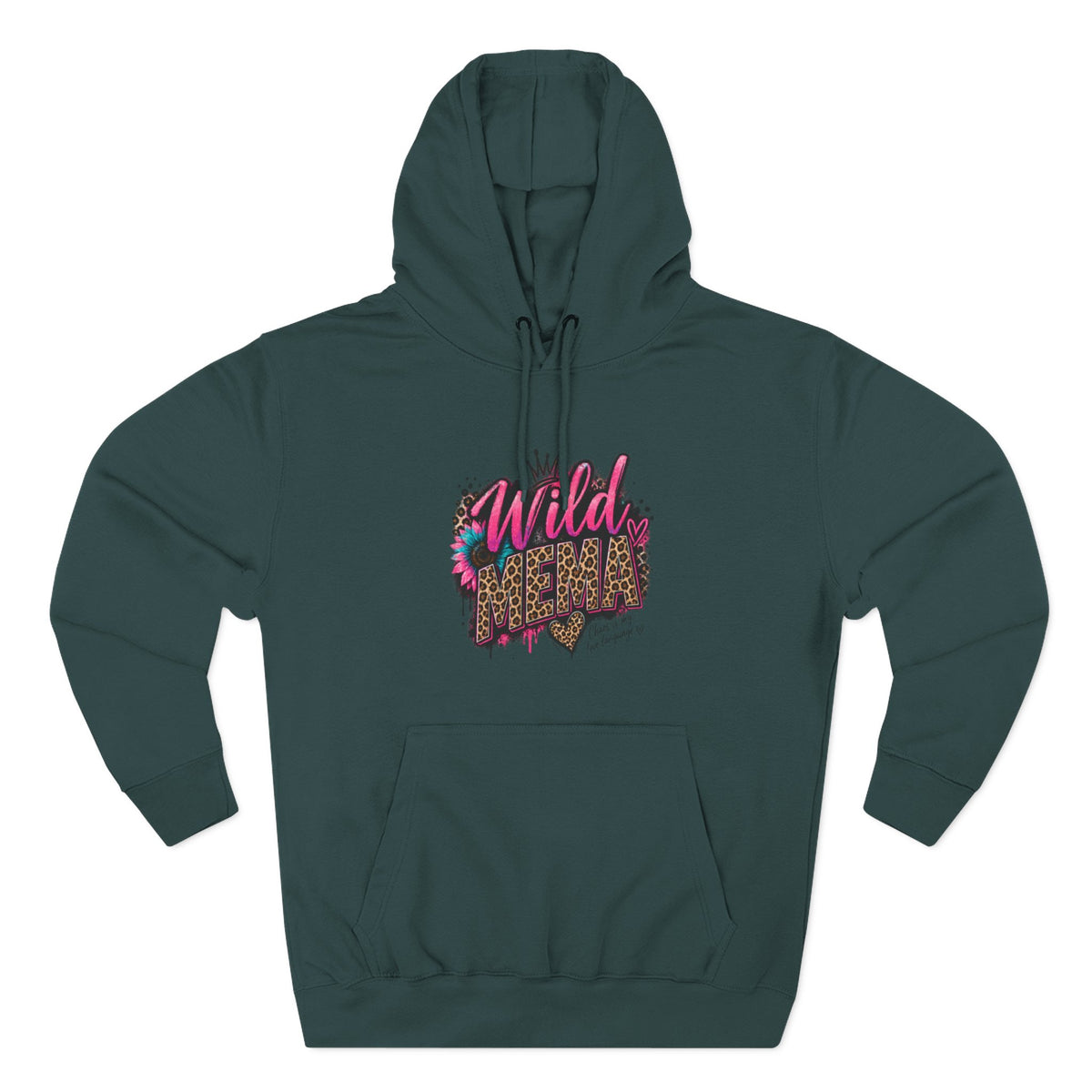 Wild Heart MEMA Leopard Print Hoodie — Women’s Trendy Graphic Pullover