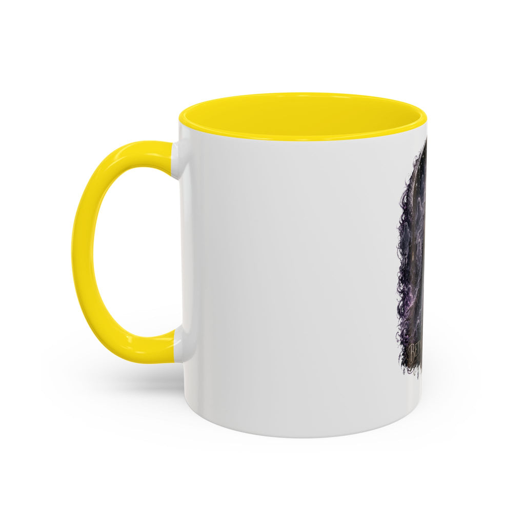 Between Worlds Accent Coffee Mug — Gothic Fantasy Witch Illustration (11/15oz)